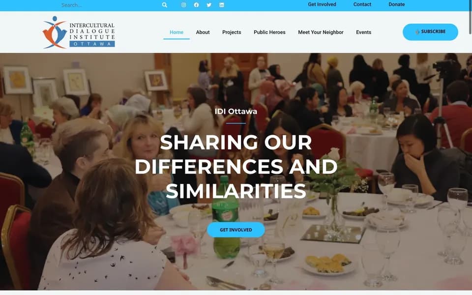 IDI Ottawa homepage hero: “Sharing our differences and similarities”