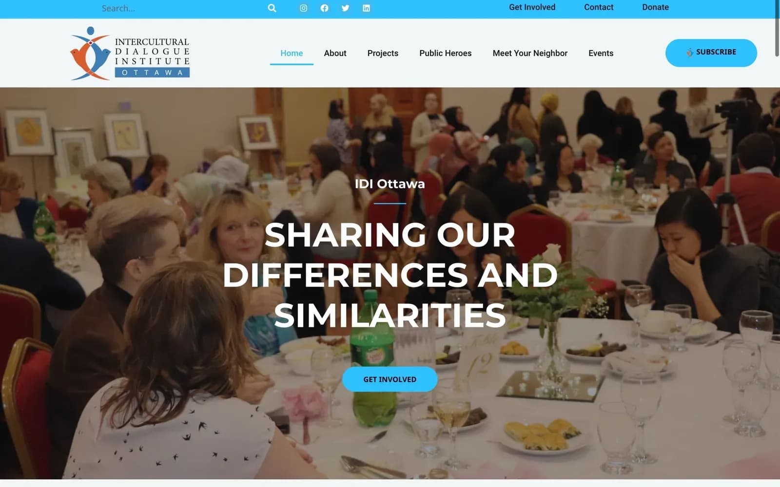 IDI Ottawa homepage hero: “Sharing our differences and similarities”
